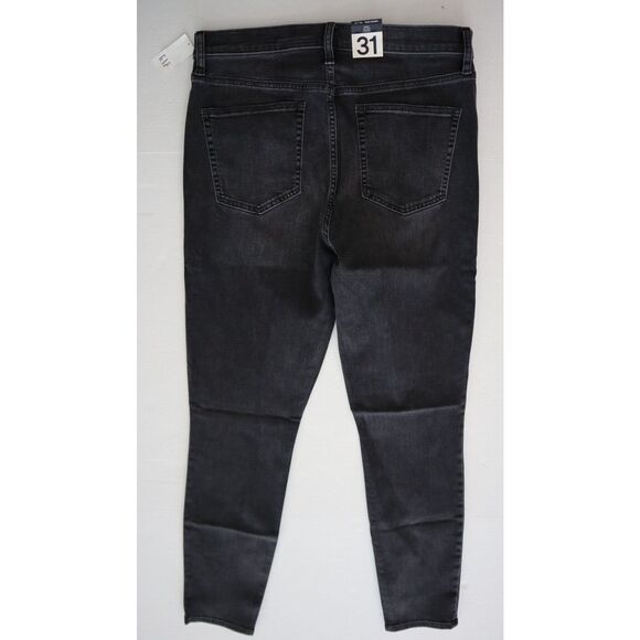 GAP Women's Sz 31/12 L Washed Black Sky High Rise True Skinny Denim Jeans - Picture 2 of 13